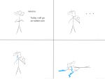  4-panel 4:3 4_panel_comic ambiguous_gender ambiguous_species anthro bodily_fluids comic crossed_arms crying dialogue english_text fangs hi_res holding_object holding_phone humor keysquid lying meme on_front on_the_ground phone smile solo stick_figure tears text url water 