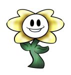  alpha_channel ambiguous_gender anthro elemental_creature flora_fauna flower flower_creature flowey_the_flower looking_at_viewer monster not_furry plant smile solo undertale video_games winterfloof yellow_petals 