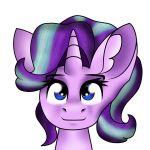  1:1 alpha_channel blue_eyes equid equine eyelashes female friendship_is_magic fur hair hasbro headshot_portrait horn horse inner_ear_fluff looking_at_viewer mammal multicolored_hair my_little_pony pony portrait purple_body purple_fur purple_hair simple_background solo starlight_glimmer_(mlp) transparent_background tuft two_tone_hair unicorn winterfloof 