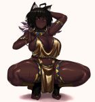  absurd_res animal_humanoid big_breasts breasts cat_humanoid cleavage clothed clothing crouching dark_body dark_skin felid felid_humanoid feline feline_humanoid female hi_res huge_breasts humanoid kevbot looking_at_viewer mammal mammal_humanoid solo spread_legs spreading toeless_legwear 
