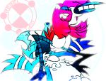  anthro avian bird blue_jay burd cartoon_network corvid crouching domination duo egg female female_domination jay_(bird) male male/female margaret_smith_(regular_show) mordecai_(regular_show) new_world_jay oscine oviposition passerine rebeltaxi regular_show straining submissive submissive_male 