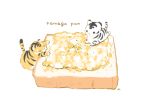  animal chai_(artist) chibi food nobody original polychromatic signed tiger white 
