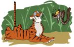  2020 duo edtertainerd felid feral happy hi_res hypnosis jungle_book kaa_(jungle_book) male mammal mind_control pantherine reptile ringed_eyes scalie shere_khan snake tiger whiskers yellow_sclera 