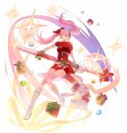  alternate_costume boots bunny candy candy_cane christmas_ornaments fire_emblem fire_emblem:_three_houses fire_emblem_heroes food fur_trim gift gloves hakou_(barasensou) hat hilda_valentine_goneril knee_boots looking_at_viewer pink_eyes pink_hair santa_costume santa_hat shoulders simple_background sparkle thighhighs thighs white_background white_gloves 