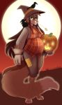  anthro australian_shepherd canid canine canis domestic_dog female halloween herding_dog hi_res holidays jack-o&#039;-lantern mammal mckaylah moon pastoral_dog pregoo scarecrow sheepdog solo 