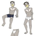 1:1 anthro anthrofied asian_clothing blush boxer_briefs briefs bulge clothed clothing crotch_shot east_asian_clothing embarrassed full-length_portrait fundoshi fuze hi_res japanese_clothing kubfu legendary_pok&eacute;mon male multiple_poses navel nintendo nipples pok&eacute;mon pok&eacute;mon_(species) pok&eacute;morph portrait pose simple_background solo tighty_whities topless underwear underwear_only video_games white_background white_clothing white_underwear 