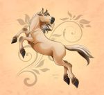  absurd_res digital_media_(artwork) draft_horse dream dreamer equid equine eyes_closed feral fjord_horse fur hair hi_res hooves horse jenery male mammal pose prancing quadruped rearing_up simple_background smile solo 