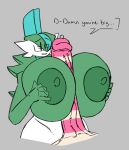  anthro big_breasts big_penis breasts crossgender female furret gallade genitals hi_res huge_breasts huge_penis humanoid male male/female nintendo penis pok&eacute;mon pok&eacute;mon_(species) sex shewiff striped_genitalia striped_penis stripes titfuck video_games 