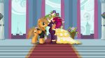  16:9 broken_horn clothing digit_ring dress duo equid equine female feral friendship_is_magic hasbro horn jacky_breeze jbond jewelry kissing male male/female mammal my_little_pony my_little_pony:_the_movie_(2017) pegasus ring tempest_shadow_(mlp) unicorn wedding wedding_dress wedding_ring widescreen wings 