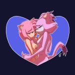  &lt;3 1:1 absurd_res amy_rose anthro bare_back bare_breasts blaze_the_cat blush bodily_fluids breast_grab breast_squish breasts domestic_cat duo embrace eulipotyphlan felid feline felis female female/female hand_on_breast hedgehog hi_res humanoid implied_fingering intimate kissing mammal nipples nude saliva saliva_string sapphicwetpanties simple_background sonic_the_hedgehog_(series) squish warm_colors 