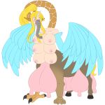  1:1 absurd_res alpha_channel avian bovid bovine breasts cattle centaur centorea_shianus_(monster_musume) elek-tronikz elephant elephantid equid equid_taur european_mythology female giraffe giraffid greek_mythology hair harpy hi_res humanoid_taur hybrid mammal mammal_taur monster_girl_(genre) monster_musume multi_breast mythological_avian mythology proboscidean solo taur teats udders 