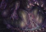  absurd_res anthro anus big_butt bodily_fluids breasts butt cum cum_in_ass cum_in_pussy cum_inside dimwitdog female genital_fluids genitals hand_on_butt hi_res huge_anus kneeling looking_back monster multi_eye nipples pussy scp-682 scp_foundation sharp_teeth solo spread_butt spreading sweat teeth tongue 