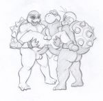  anal anthro anus balls butt double_penetration erection eyewear genitals group group_sex hi_res koopaling male male/male male_penetrated male_penetrating mario_bros morton_koopa_jr. mylakovich nintendo penetration penis roy_koopa sex shell spiked_shell spikes spikes_(anatomy) sunglasses threesome traditional_media_(artwork) video_games yoshi 