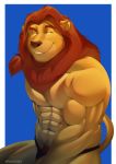  absurd_res alpha_channel anthro disney felid hi_res lion male mammal mufasa pantherine solo sush1d0g3 the_lion_king 