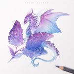  2020 alviaalcedo ambiguous_gender claws dragon feral horn membrane_(anatomy) membranous_wings purple_body purple_scales scales scalie solo spines western_dragon wings 