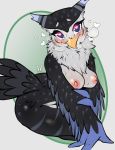  &lt;3 &lt;3_eyes anthro anthrofied avante92 avian beak bird blush breasts feathered_wings feathers female hi_res kuraina_the_owl looking_at_viewer nipples non-mammal_breasts nude owl smile solo wings 