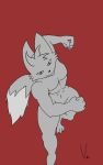  10:16 abs angry anthro arch_the_fox big_(disambiguation) canid canine claw&#039;s fist fox fur grey_body grey_fur hi_res humanoid male mammal muscular pose purple_eyes solo vamrack 