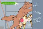  2020 abdominal_bulge animal_genitalia animal_penis anthro anthro_on_anthro anthro_penetrated anthro_penetrating anthro_penetrating_anthro big_knot big_penis breasts brown_body brown_fur canid canine canine_penis canis comic dialogue english_text eyes_closed felid feline female female_penetrated fur genitals hi_res huge_knot iain knot male male/female male_penetrating male_penetrating_female mammal nipples nude penetration penis serval sex speech_bubble spread_legs spreading standing standing_sex text vaginal vaginal_penetration wolf yellow_body yellow_fur zhan 