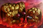  2020 4_toes abs anthro balls big_balls big_breasts big_muscles big_penis blue_eyes breasts claws dark_nipples diphallism dragon duo erection flexing genitals gynomorph horizontal_diphallism huge_balls huge_breasts huge_muscles huge_penis humanoid_genitalia humanoid_penis hyper hyper_balls hyper_genitalia hyper_muscles intersex jugg4 lava male membrane_(anatomy) membranous_wings multi_genitalia multi_penis muscular muscular_anthro muscular_arms muscular_gynomorph muscular_intersex muscular_legs muscular_male non-mammal_breasts pecs penis red_eyes reilsss scalie signature toes vein veiny_balls veiny_muscles veiny_penis western_dragon white_claws wings yellow_body 