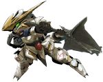  chibi club green_eyes gundam gundam_barbatos gundam_tekketsu_no_orphans holding holding_weapon looking_down mecha moyashi_koubou no_humans sd_gundam sd_gundam_g-generation_cross_rays solo v-fin weapon white_background 