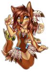  2020 5_fingers absurd_res alpha_channel anthro ariveil blue_eyes breasts brown_body brown_fur brown_hair canid canine canis digital_media_(artwork) eyebrows eyelashes female fingers fur hair hi_res mammal selina_zifer simple_background smile solo transparent_background wolf 