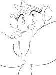  2019 anthro anus bodily_fluids butt female fur genital_fluids genitals haplorhine looking_at_viewer mammal monkey monochrome nude open_mouth open_smile presenting presenting_pussy primate pussy pussy_juice rawrunes shantae shantae_(monkey_form) shantae_(series) simple_background smile solo spread_legs spreading video_games wayforward white_background 