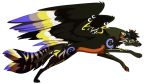  16:9 2_tails alpha_channel canid canine canis fatelessknight feral hi_res hybrid leaping mammal multi_tail sirius_hoshi_skaarsgard widescreen wings wolf 
