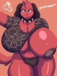  2020 3:4 animal_crossing anthro areola big_areola big_breasts biped blue_eyes breasts canid canine canis cherry_(animal_crossing) clothed clothing collar curvy_figure digital_media_(artwork) domestic_dog female front_view hi_res huge_areola huge_breasts hyper hyper_breasts licking licking_lips licking_own_lips lips lipstick makeup mammal nintendo one_breast_out panties puffy_areola self_lick shirt simple_background slightly_chubby solo spiked_collar spikes text thick_thighs tongue tongue_out topwear underwear video_games voluptuous zeromccall 