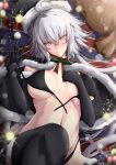  bikini christmas fate/grand_order isane jeanne_d&#039;arc jeanne_d&#039;arc_(alter)_(fate) panty_pull swimsuits thighhighs undressing 