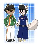  anthro buddy_thunderstruck_(character) buddy_thunderstruck_(series) canid canine darnell_(buddy_thunderstruck) domestic_ferret duo male male/male mammal moonnovo mustela mustelid musteline 