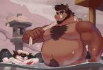  2020 anthro bathing belly bernese_mountain_dog black_body black_fur black_nose brown_body brown_fur brunchpup canid canine canis domestic_dog duo fur hi_res male mammal molosser monochromepup moobs mountain_dog nipples outside overweight overweight_male snow swiss_mountain_dog tongue tongue_out water white_body white_fur 
