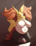  absurd_res ambiguous_gender anthro big_breasts breasts canid canine delphox digital_media_(artwork) duo eyes_closed female fur genitals hair hi_res huge_breasts inverted_nipples mammal nintendo nipples nude overweight overweight_anthro overweight_female pok&eacute;mon pok&eacute;mon_(species) pussy shard_(artist) size_difference thick_thighs tuft video_games zorua 