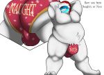  2020 anthro belly black_nose bulge butt christmas christmas_clothing christmas_headwear clothing english_text fur hat headgear headwear hi_res holidays jrand239 male mammal oceanrockz overweight overweight_anthro overweight_male polar_bear santa_hat solo text ursid ursine white_body white_fur 