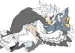  all_fours anal anal_penetration avian bird bodily_fluids breath_of_the_wild cum cum_in_ass cum_inside doggystyle feathers from_behind_position genital_fluids male male/male nintendo nude penetration popemadara revali rito sex teba_(tloz) the_legend_of_zelda video_games 