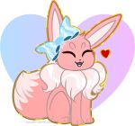  2020 ambiguous_gender digital_media_(artwork) eevee feral fur grumpy_griffin_creations hi_res mammal nintendo nude open_mouth pok&eacute;mon pok&eacute;mon_(species) simple_background smile solo teeth video_games white_body white_fur 