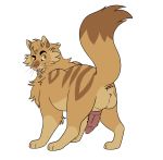  alpha_channel animal_genitalia animal_penis anus balls big_balls big_penis domestic_cat felid feline feline_penis felis feral fur genitals hi_res leo286 lionblaze_(warriors) male mammal penile_spines penis simple_background solo tan_body tan_fur transparent_background warriors_(cats) 