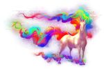  2015 3:2 alpha_channel ambiguous_gender denajarawr equid female_(lore) feral fur glitch horn long_horn mammal mane multicolored_mane multicolored_tail nintendo pink_eyes pok&eacute;mon pok&eacute;mon_(species) rainbow_mane rainbow_tail rapidash simple_background solo standing transparent_background video_games white_body white_fur 