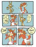  absurd_res anthro breasts canid canine comic dialogue diaper digital_media_(artwork) duo english_text feces female fox fur hair hi_res hodgepodgedl lagomorph leporid male male/female mammal matt_rat meme messy_diaper messyszop nude open_mouth pooping rabbit scat seductive simple_background smile soiled_diaper soiling soiling_diaper speech_bubble text that&#039;s_kind_of_hot 