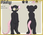  anthro cloufy cute_eyes cute_face male mammal model_sheet murid murine rat reference_image ricky rodent smile solo 