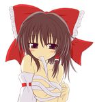  artist_request breasts hakurei_reimu huge_bow large_breasts lowres solo touhou undressing 