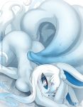  all_fours alolan_ninetales anthro bedroom_eyes blue_sclera breast_squish breasts female looking_at_viewer narrowed_eyes nintendo nude pok&eacute;mon pok&eacute;mon_(species) regional_form_(pok&eacute;mon) rilex_lenov seductive silver_eyes solo squish video_games 