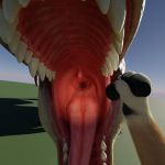  1:1 3d_(artwork) ambiguous_gender anthro canid canine canis day digital_media_(artwork) dinosaur duo female_(lore) feral first_person_view fox group hi_res internal mammal momma_(ice_age) mouth_shot ninja739 open_mouth racf92 rendered reptile scalie swallowing theropod tyrannosaurid tyrannosaurus tyrannosaurus_rex untied_verbeger vore wolf 