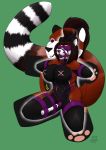  2018 ailurid anthro ayame_(darkwalker34) ball_gag bdsm bitchsuit black_horn black_nose blindfold bondage bound breasts female fixed_toy frogtied gag gagged goliathcpg horn key legs_tied lock mammal nipples padlock purple_ball_gag purple_eyes purple_rope red_panda rope rope_bondage sensory_deprivation solo striped_tail stripes toyification vibrator_on_pussy 