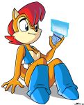  anthro archie_comics boots chipmunk clothing computer female footwear ground_squirrel hi_res holographic_screen mammal papawaff rodent sally_acorn sciurid sitting solo sonic_the_hedgehog_(archie) sonic_the_hedgehog_(comics) sonic_the_hedgehog_(series) topwear vest 