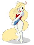  animaniacs anthro blush bodyboard breasts cleavage clothed clothing female hi_res lipstick makeup mammal minerva_mink mink mustelid musteline papawaff solo swimwear thick_thighs warner_brothers 