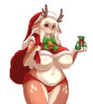  :3 absurd_res anthro antlers bell big_breasts biped blonde_hair blush bow_tie breasts brown_body brown_fur capreoline cervid christmas christmas_clothing christmas_headwear clothed clothing costume countershading curvy_figure featureless_breasts female fluffy front_view fur gift glistening glistening_body glistening_breasts glistening_fur hair hat headgear headwear hi_res holding_gift holding_object holidays horn huge_breasts humanoid_hands inake kemono long_hair looking_at_viewer mammal midriff monotone_hair multicolored_body multicolored_fur navel pink_eyes pink_nose portrait red_clothing red_underwear reindeer sack santa_costume santa_hat simple_background skimpy smile solo spots spotted_body spotted_fur standing tan_body tan_countershading tan_fur tan_spots three-quarter_portrait two_tone_body two_tone_fur under_boob underwear voluptuous white_background wide_hips 