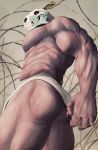  2020 abs big_muscles big_pecs butt clothed clothing clothing_pull elias_ainsworth hi_res horn horned_humanoid humanoid male muscular muscular_arms muscular_butt muscular_humanoid muscular_male muscular_thighs pecs skull_head solo topless_male underwear underwear_only underwear_pull veiny_muscles 