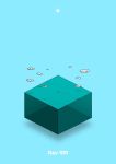  aqua_background cloud day diorama gozz highres isometric ocean original pulling sun very_wide_shot 