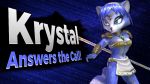  16:9 anthro blue_background blue_body blue_eyes blue_fur blue_hair breasts canid canine cleavage clothed clothing english_text female fox fur hair hi_res holding_object holding_staff jewelry jorge-sunspirit krystal mammal nails necklace nintendo simple_background smile solo staff standing star_fox super_smash_bros. teal_eyes text video_games white_body white_fur widescreen xshadowsnakex 