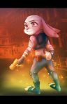  2018 anthro clothed clothing disney ezumi_mh fully_clothed fur grey_body grey_fur gun hi_res holding_gun holding_object holding_weapon judy_hopps lagomorph leporid light lighting mammal police_uniform purple_eyes rabbit ranged_weapon shaded solo uniform weapon zootopia zoovenir123 